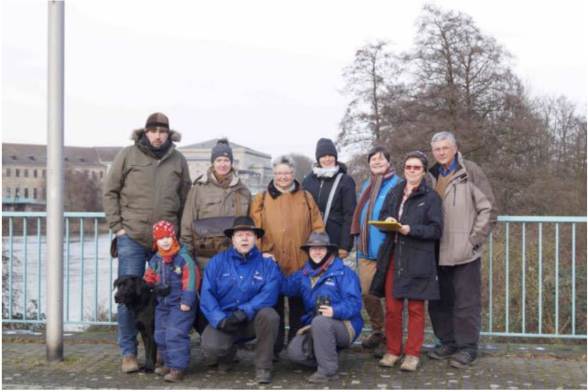 Die Mülheimer Vogelzählungs-Crew im Januar 2015 , Foto © NABU/ Jürgen Pern